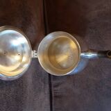 Silver metal teapot