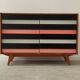 U-453 pink chest of drawers with 8 drawers by Jiri Jiroutek for Interier Praha 1960