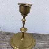 Small 19th century gilded brass candlestick