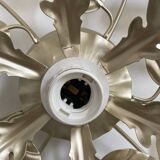 80s gold metal flower wall light