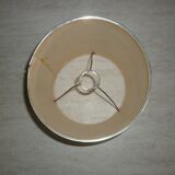 Vintage orange lampshade edged with aluminuim