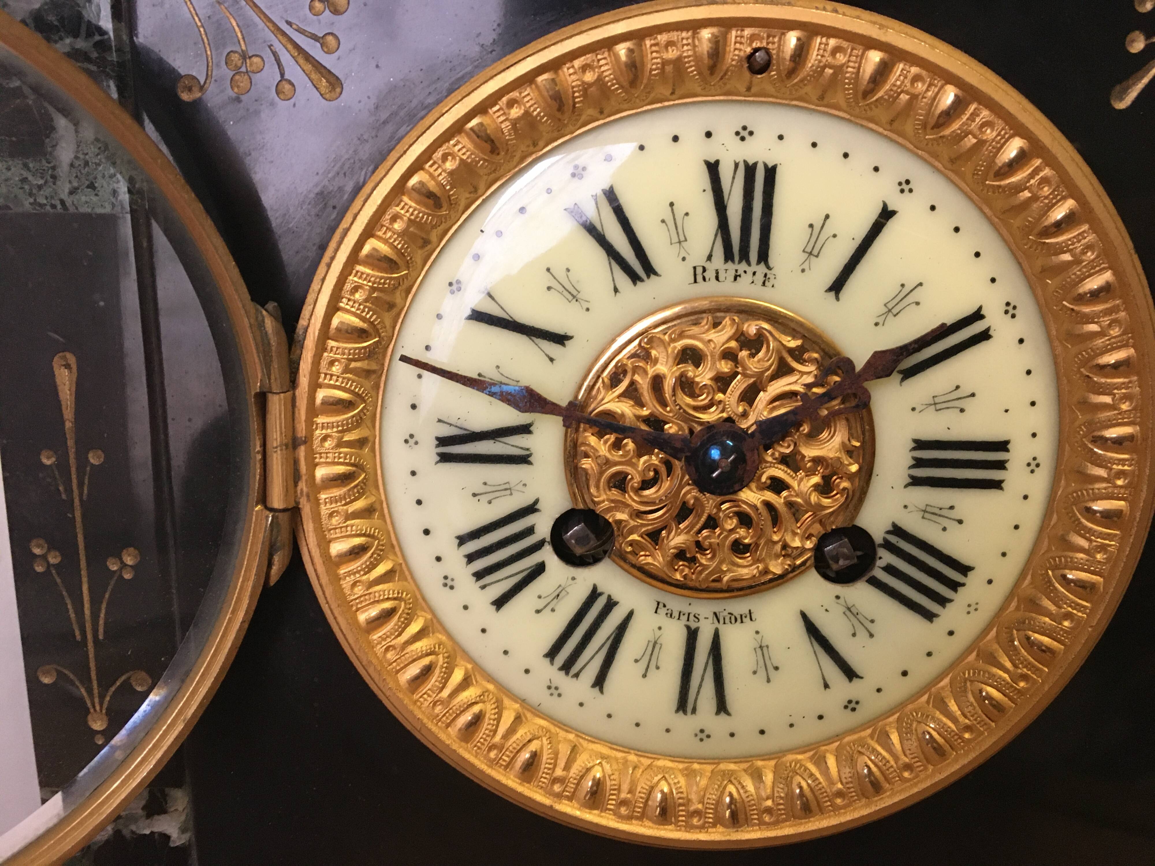 Antique clock p japy & cie 1878