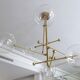 Suspension en laiton & verre Borosilicate " RD15 6 ARMS " design Schwung