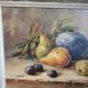 Huile sur toile nature morte