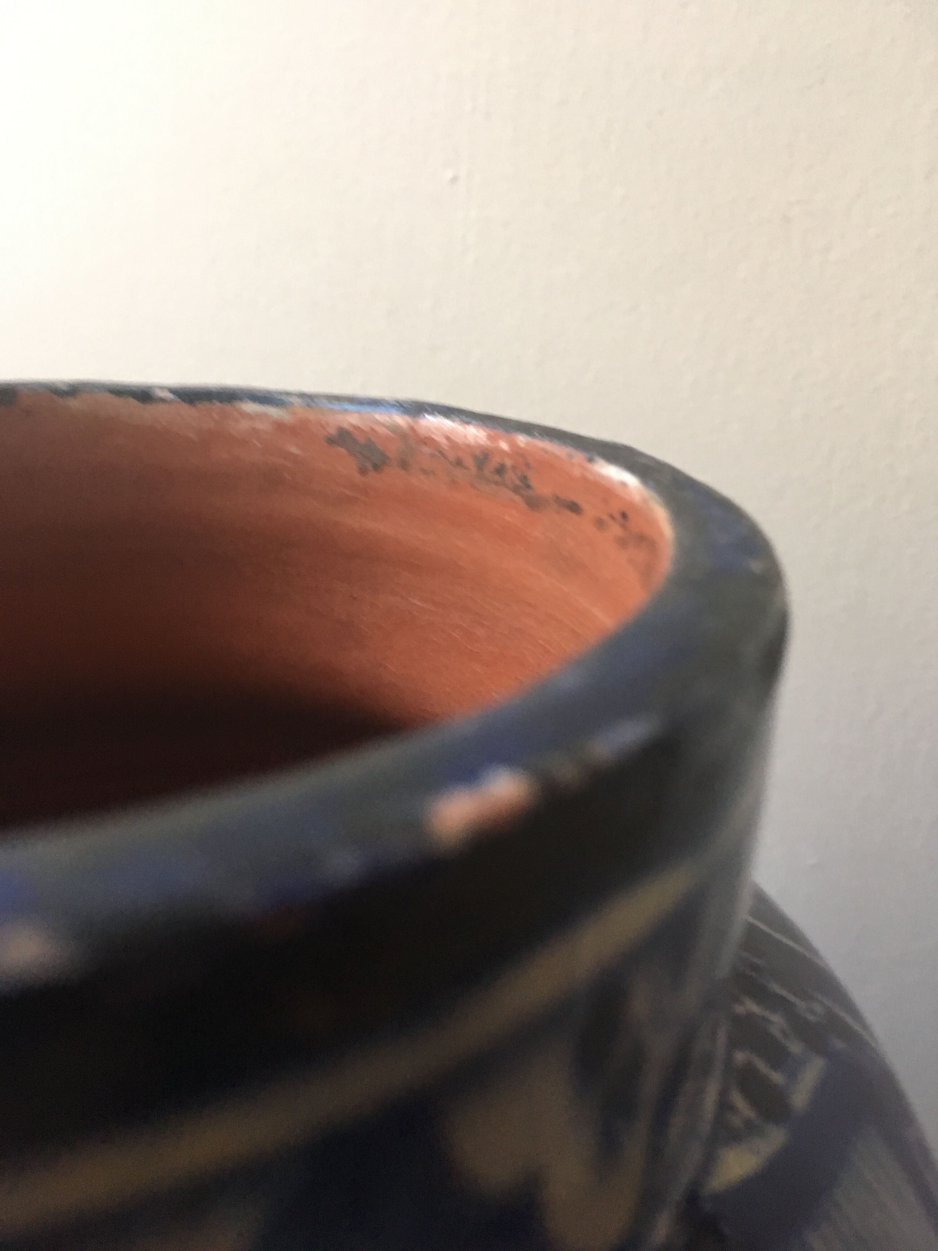 Large blue vase in Moroccan ceramic from Safi