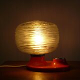 Hillebrand bedside lamp from the 1970s; glass, metal and plastic; mid-century, space age style