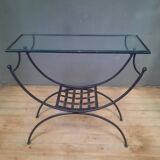 Metal and glass console