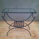 Metal and glass console