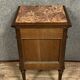 Louis XVI Parisienne bedside table in mahogany and golden copper rushes around 1850