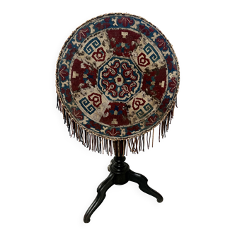 Napoleon III tilting side table in blackened wood, 19th century