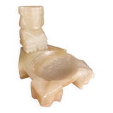 Rare antique alabaster ashtray, South American
