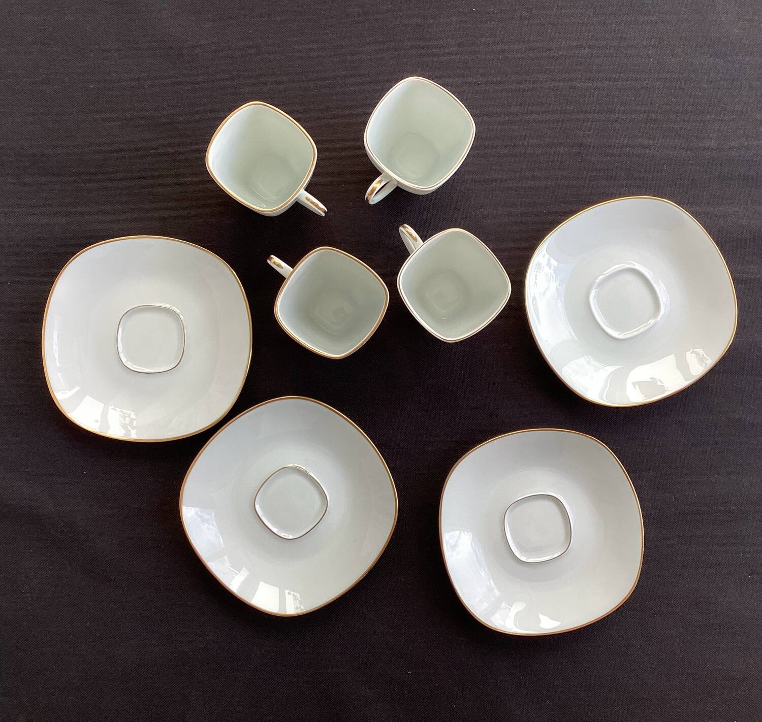 Cups and saucers fine porcelain Raynaud