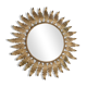 Miroir soleil  feuilles d'acanthes métal doré vintage 50s