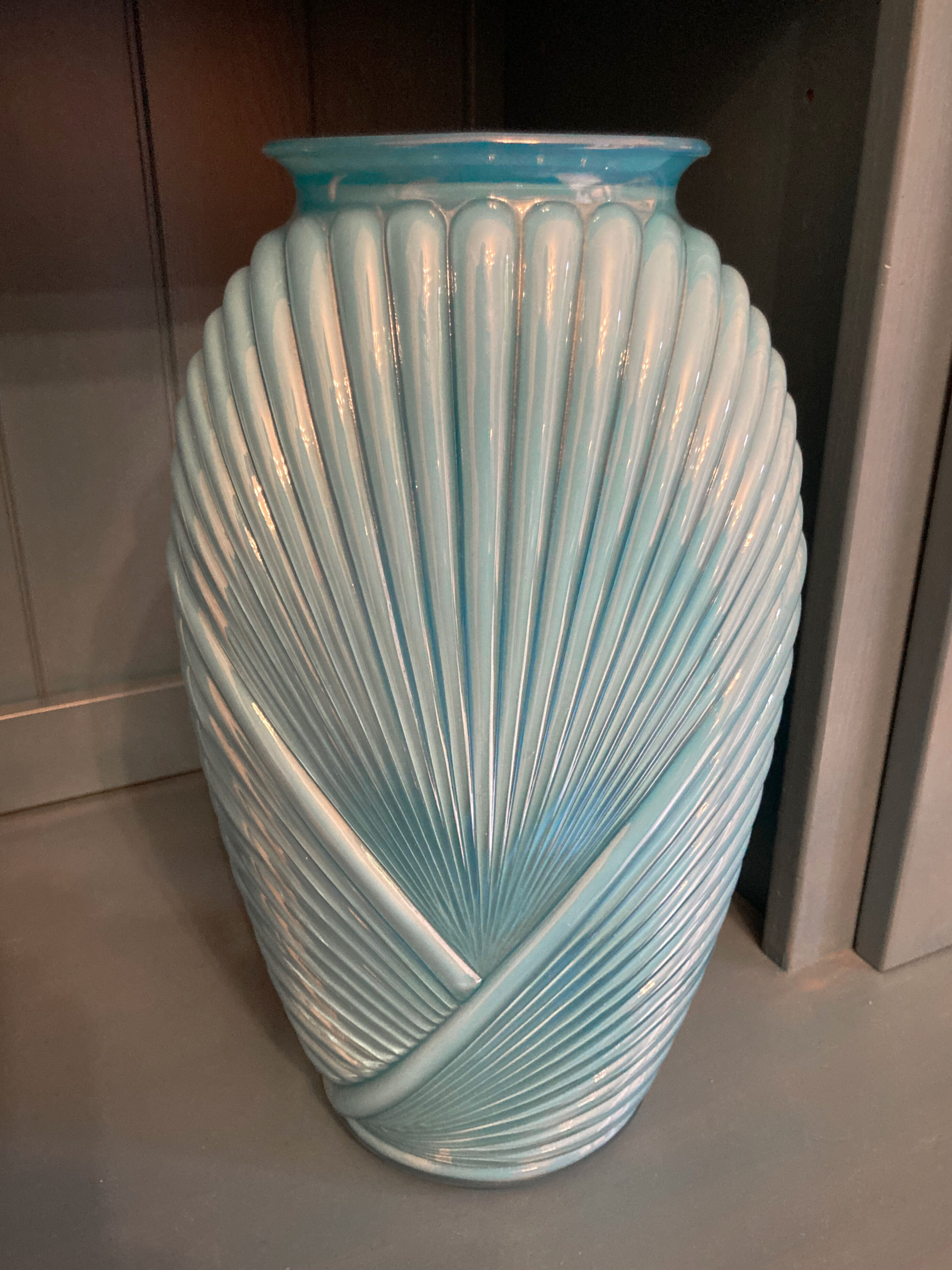 Opalescent Vase art deco hanch Hocking