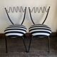 Pair of Barbarian chairs, Italian work, 1980 by Garouste & Bonetti.