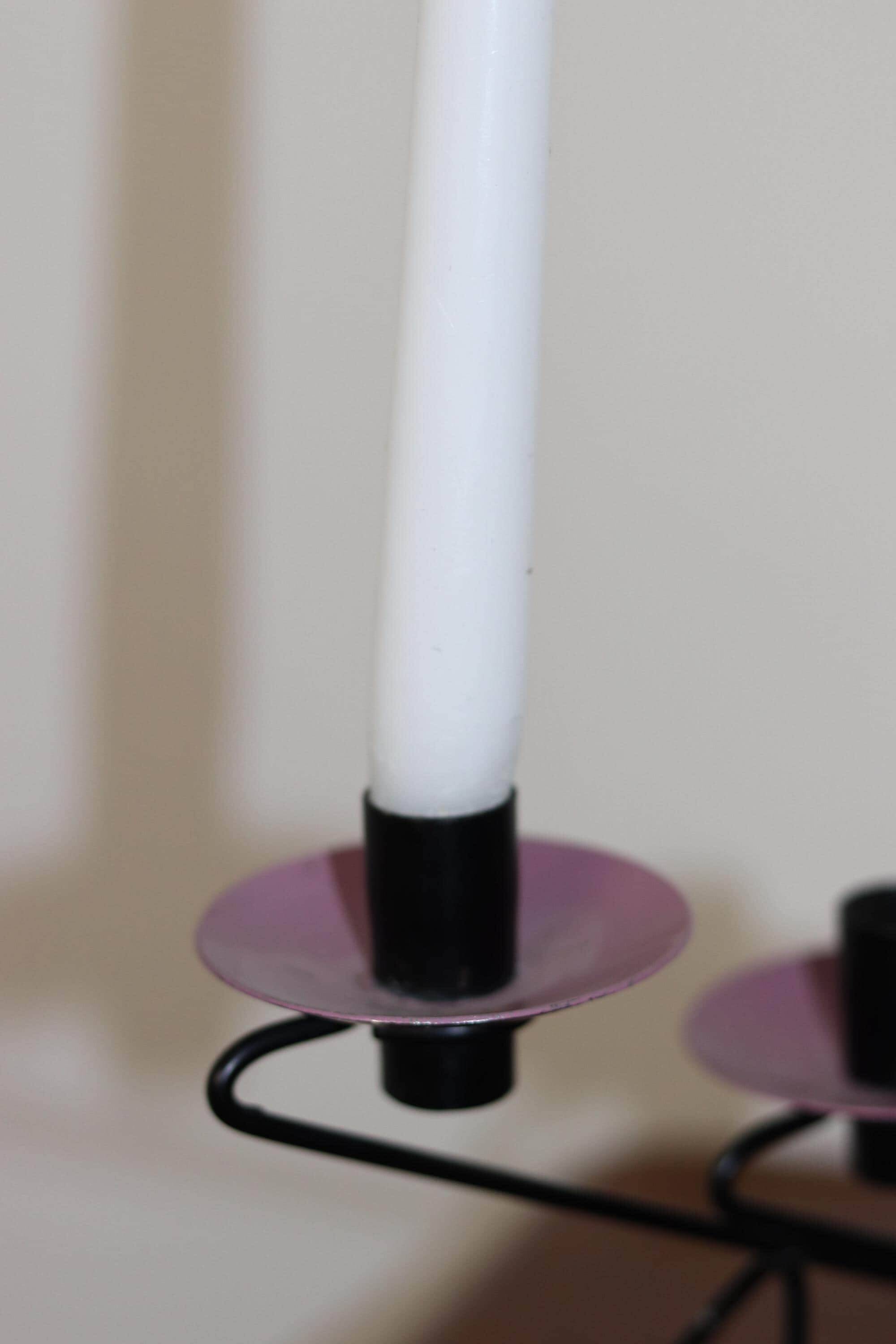Vintage Metal Coasted  Candleholder