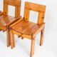 Vintage pine chairs. Designed by Silvio Coppola for Fratelli Montina.