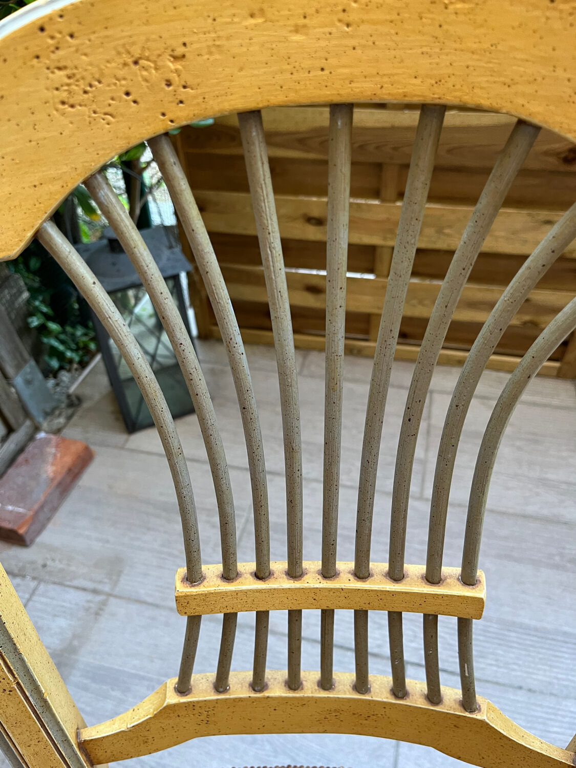 Pair of vintage patinated armchairs
