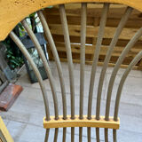 Pair of vintage patinated armchairs