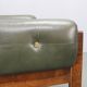 Fauteuil en cuir vert des années 70, Tchécoslovaquie.