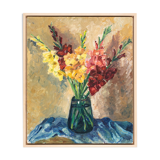 Glaïeul huile sur plaque 54 x 64 cm