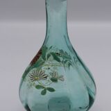 Magnifique service a liqueur en vere bleu emaille legras george sand art no