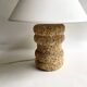 Lampe pierre annees 70 et l’abat-jour coton