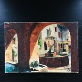 Painting Provencal village