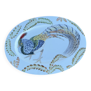 Plat faïence peint à
