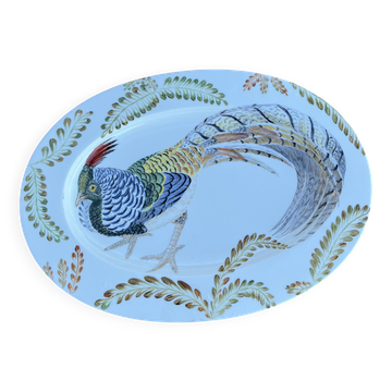 Hand painted earthenware dish