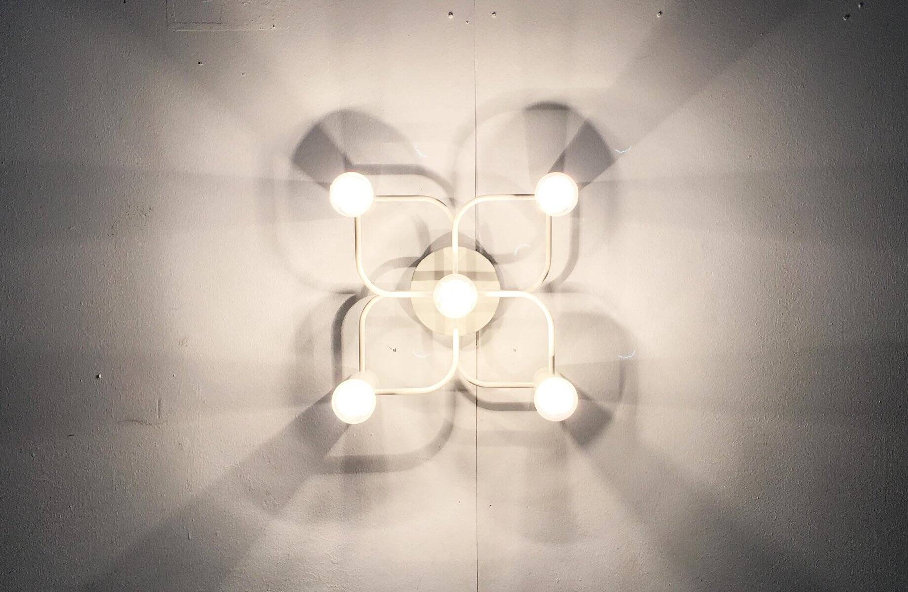 German vintage Space Age ceiling lamp by Gaetano Sciolari for Leola