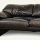 Maralunga 3-seater sofa in black leather by Vico Magistretti for Cassina