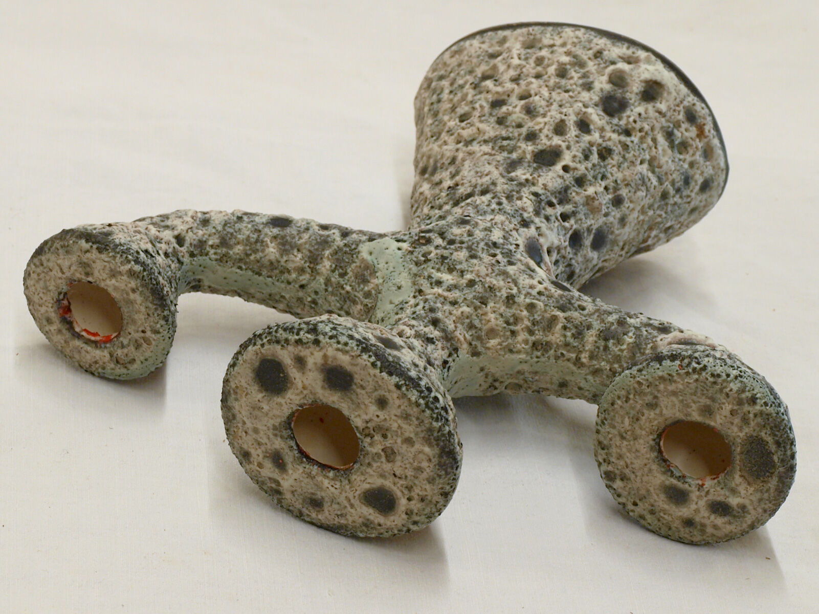 Dieulefit ceramic anthropomorphic candlestick or candlestick