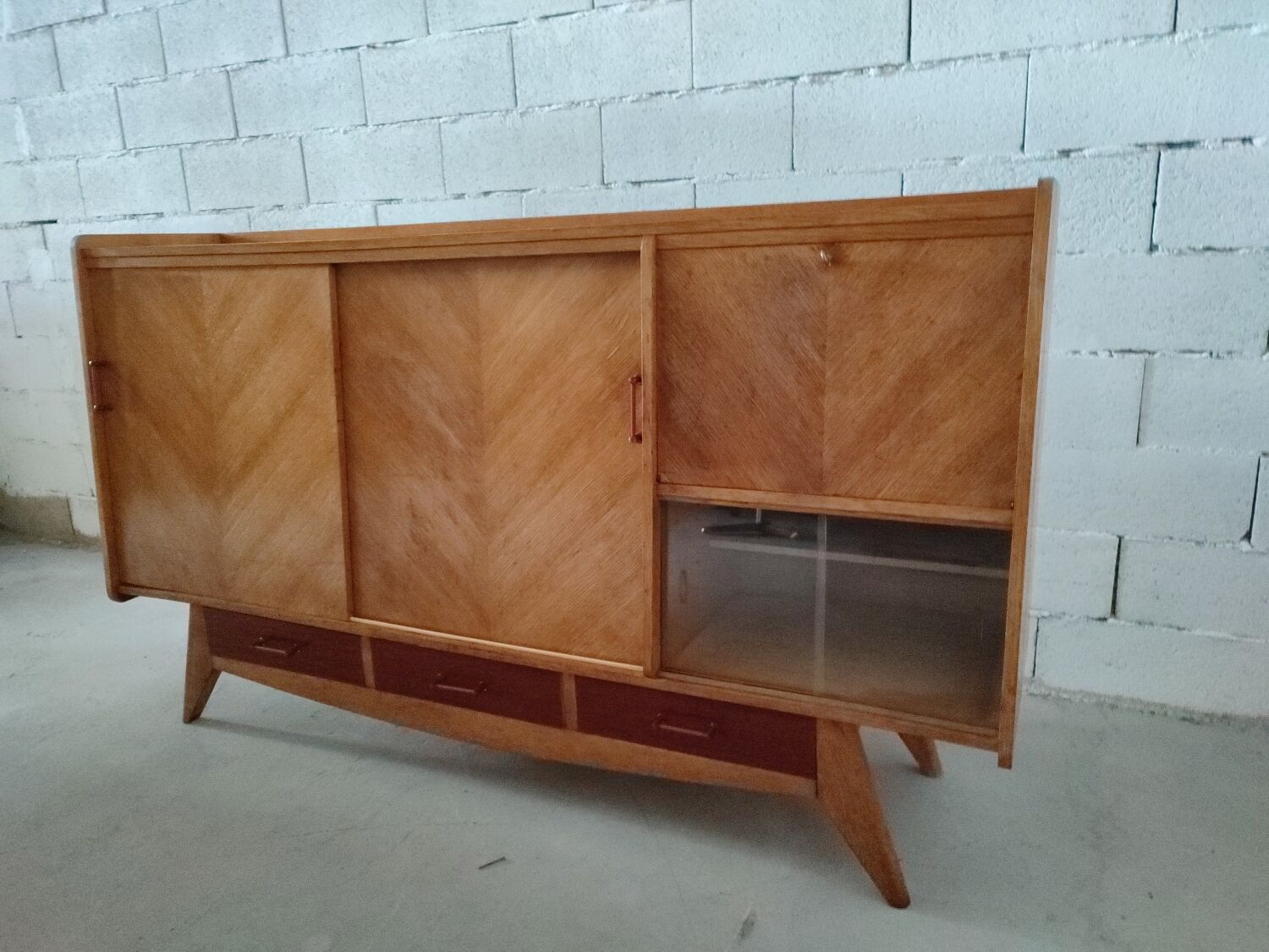 Enfilade buffet foot vintage compass