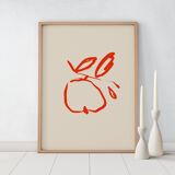 Botanical illustration giclee print, 50x70