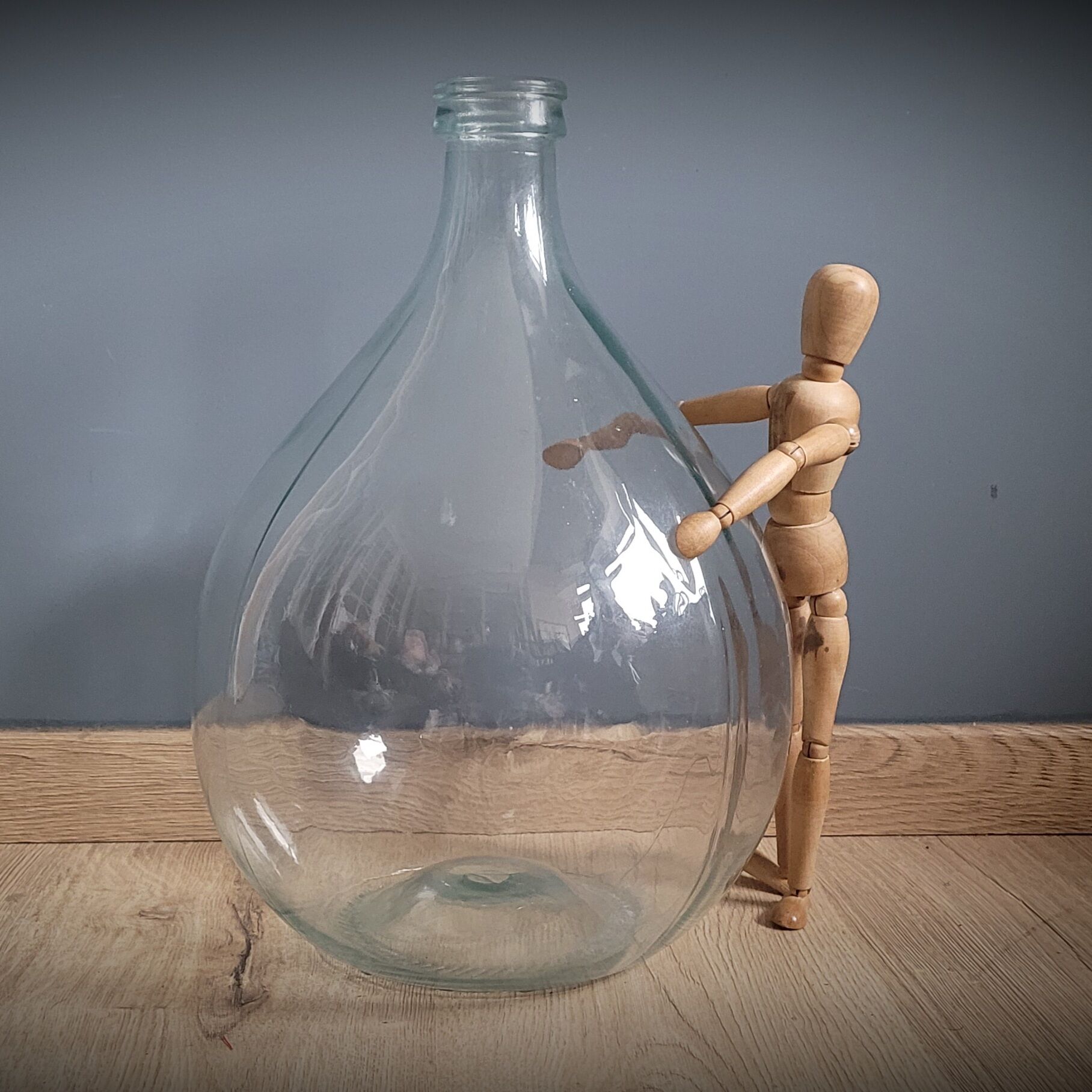 Demijohn 10L transparent round