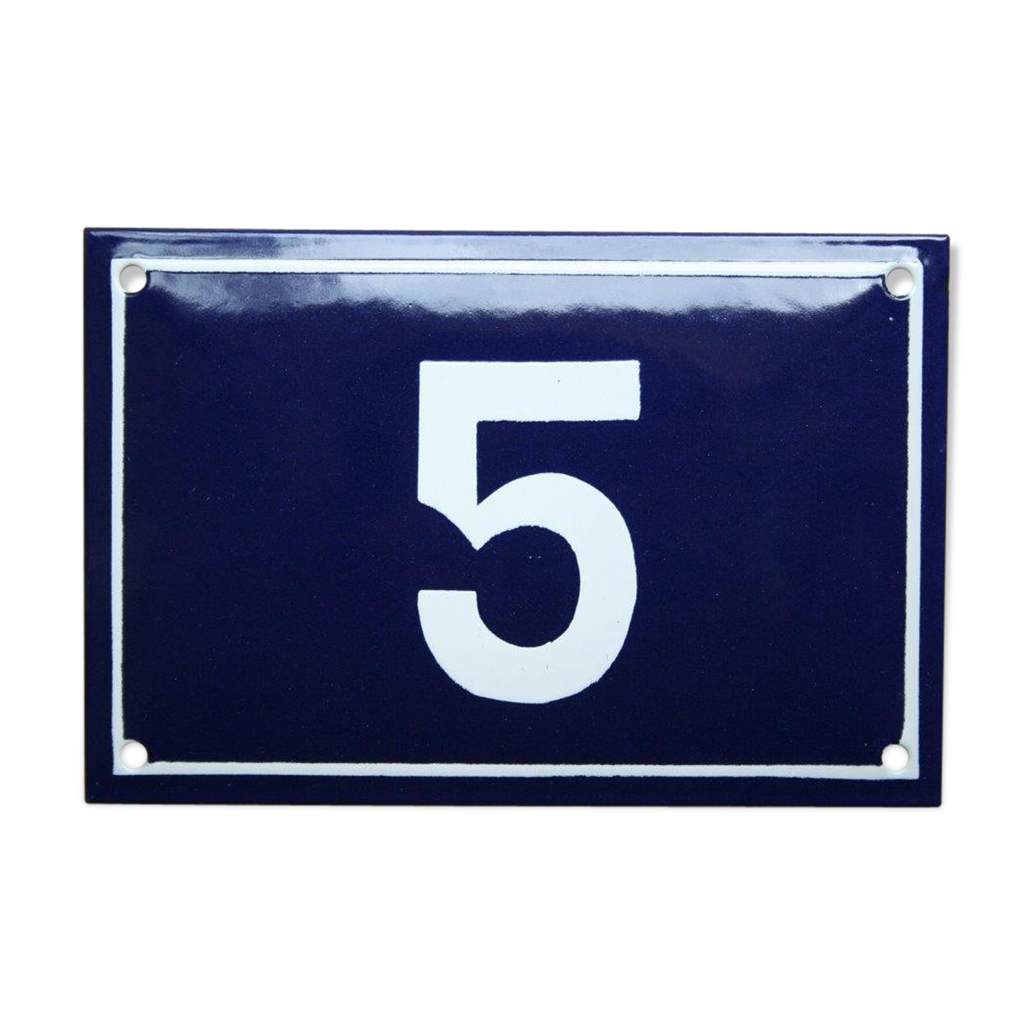 Plate glazed street old number 5