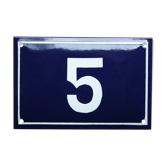 Plate glazed street old number 5