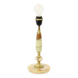 Pied de lampe classique en onyx, marbre et laiton, années 60