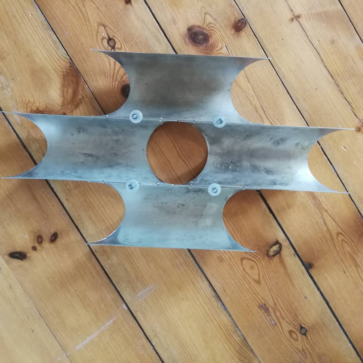 Large vintage design wall light in stainless steel chrome from the 70s