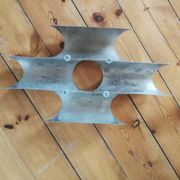 Large vintage design wall light in stainless steel chrome from the 70s