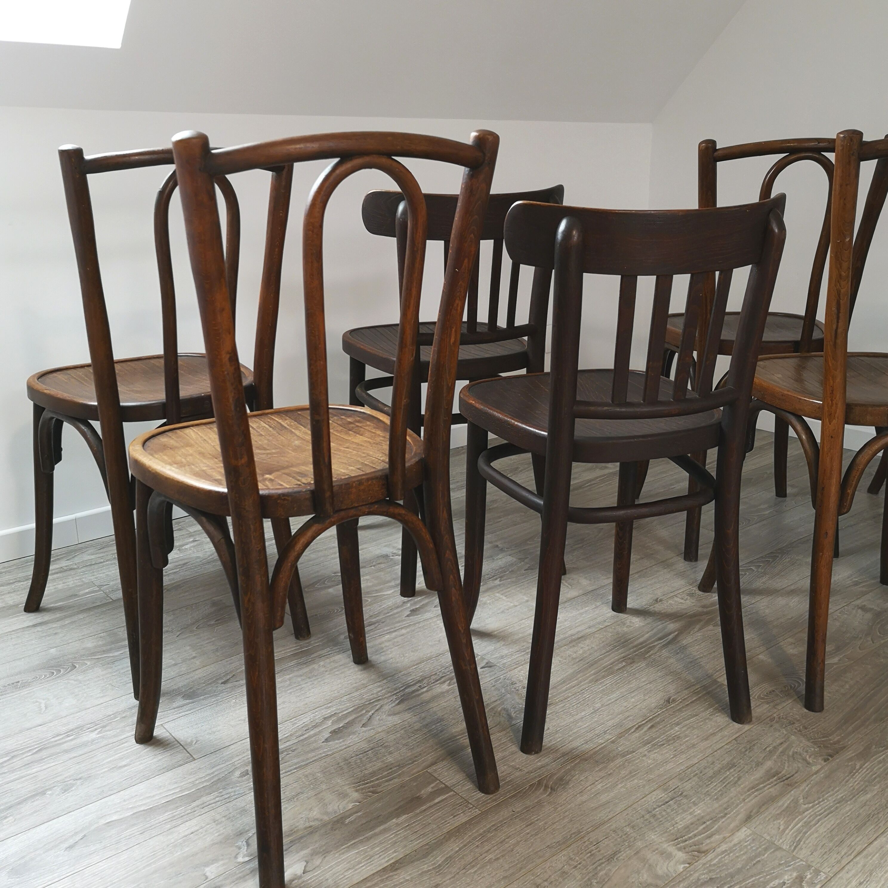 Set of 6 chairs bistro mismatched