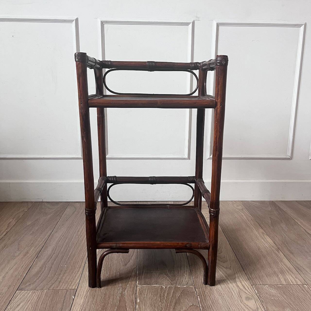Vintage rattan bedside table
