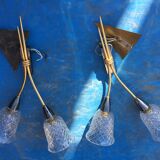 Vintage crystal wall lamps