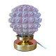 Vintage globe table lamp in molded glass