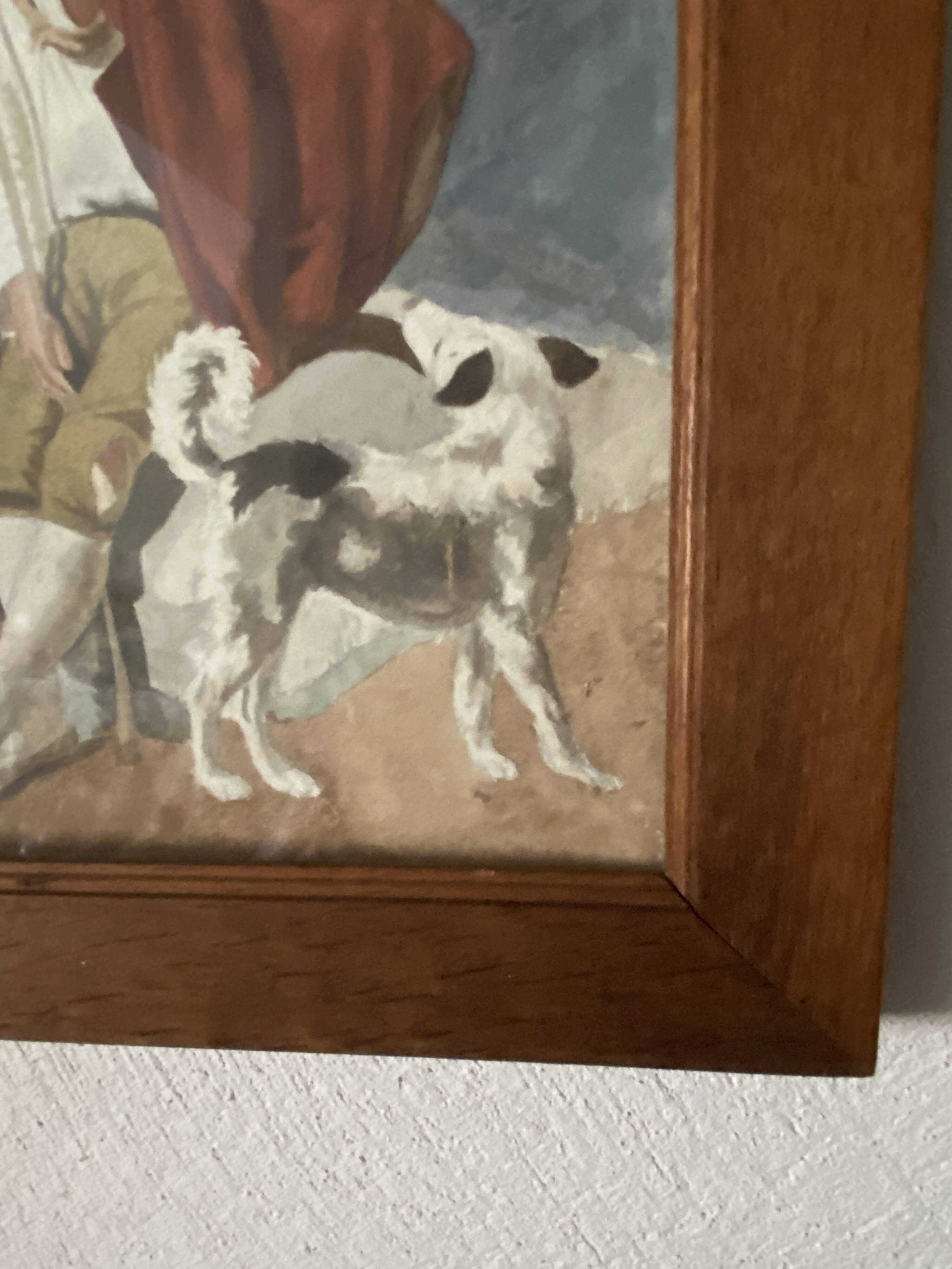 Aquarelle sous verre, XIXème s.