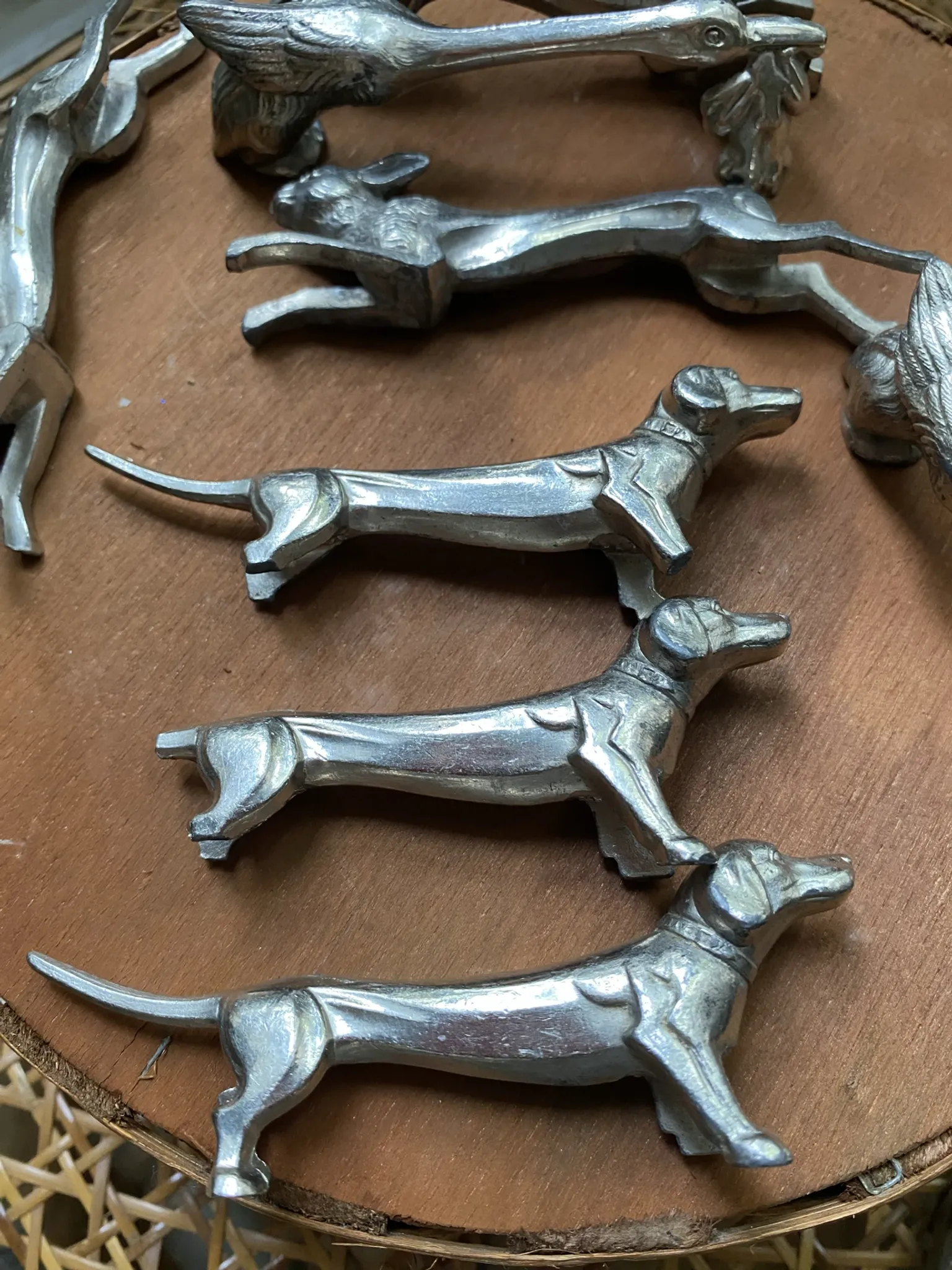 Antique animal knife rests