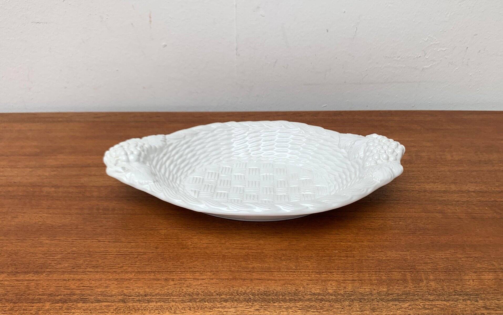 Coupelle vintage italien en céramique blanche