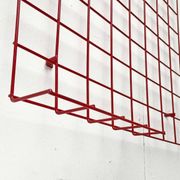 Red rope coat rack, modern German mid-century, 1960s.