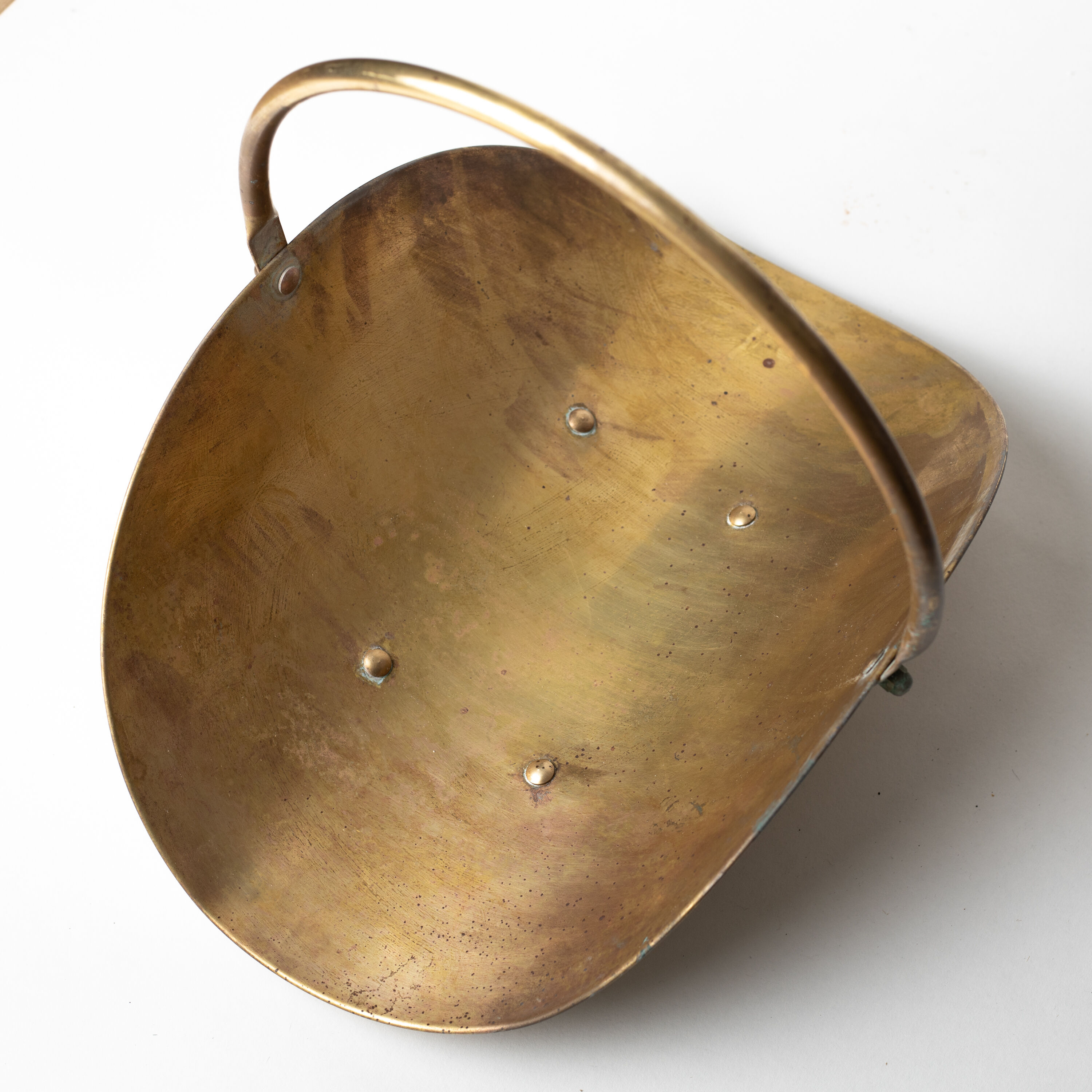 Vintage brass log holder